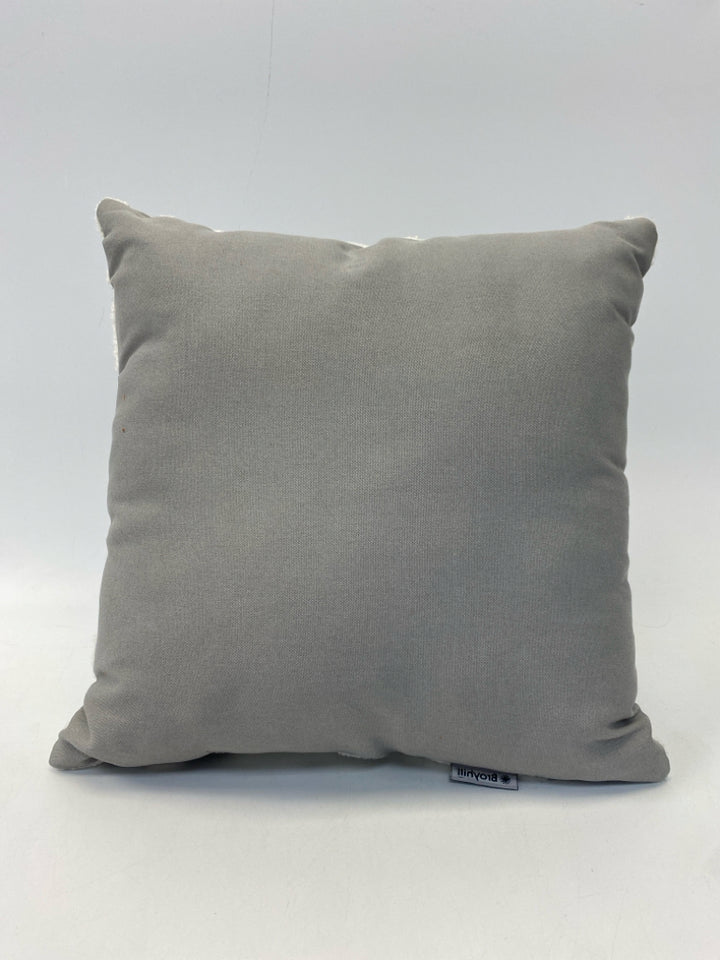 Broyhill Gray White Sea Coral Pillow