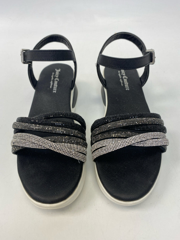 Juicy Couture  Size 8 Black Rhinestone(s) Sandals