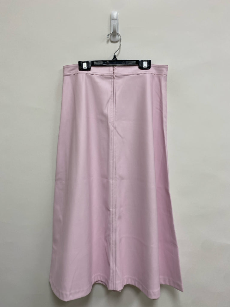 VINCE CAMUTO Size S Pale Pink Faux Leather Ladies Skirt