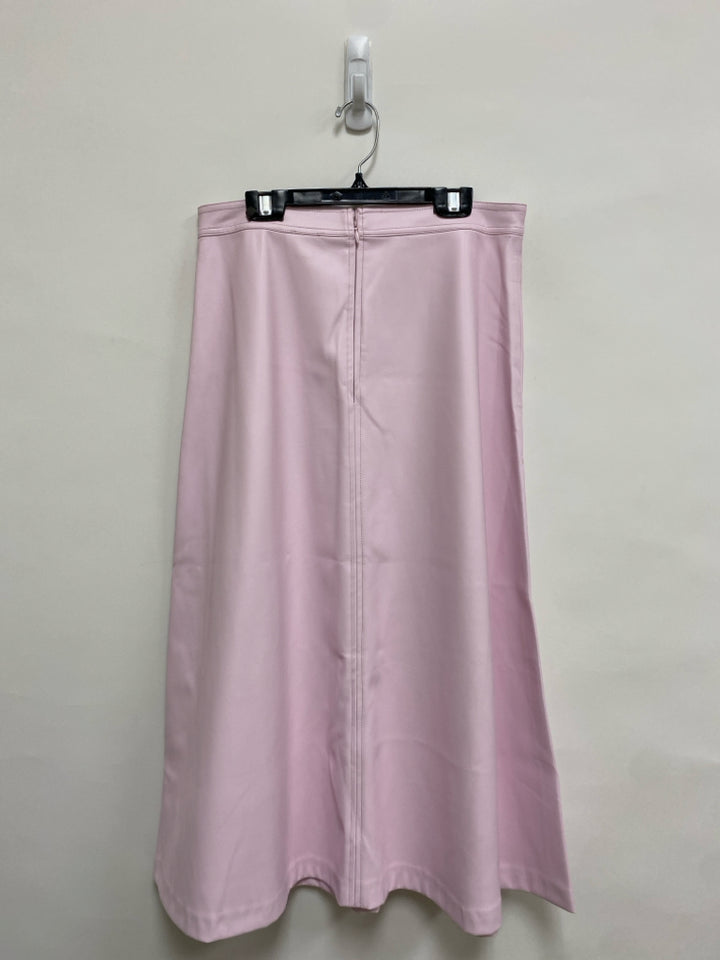 VINCE CAMUTO Size S Pale Pink Faux Leather Ladies Skirt