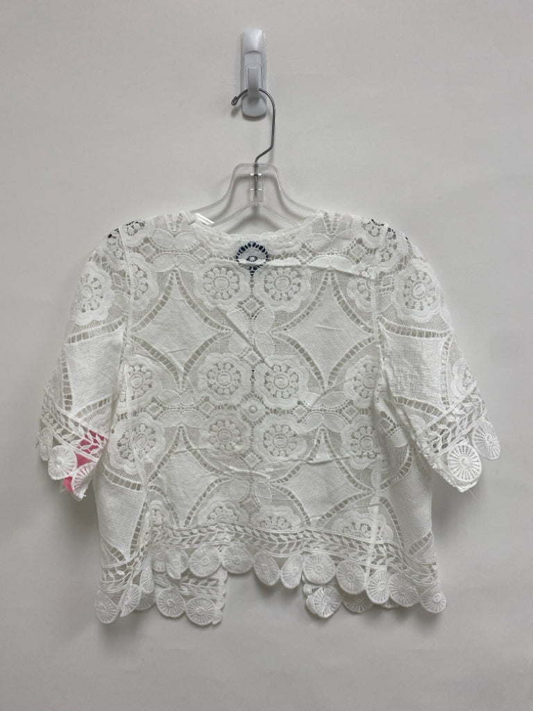 NWT Size S White Flowers Lace Ladies Sweater