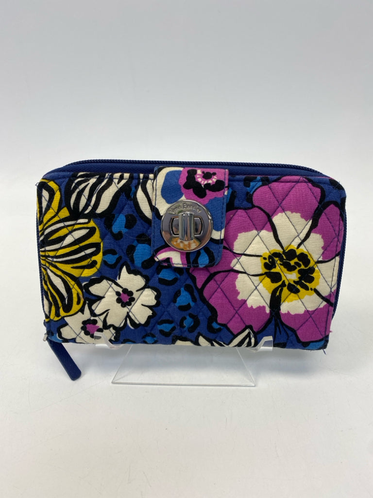 Vera Bradley Navy Multi-Color Floral Quilted Wallet