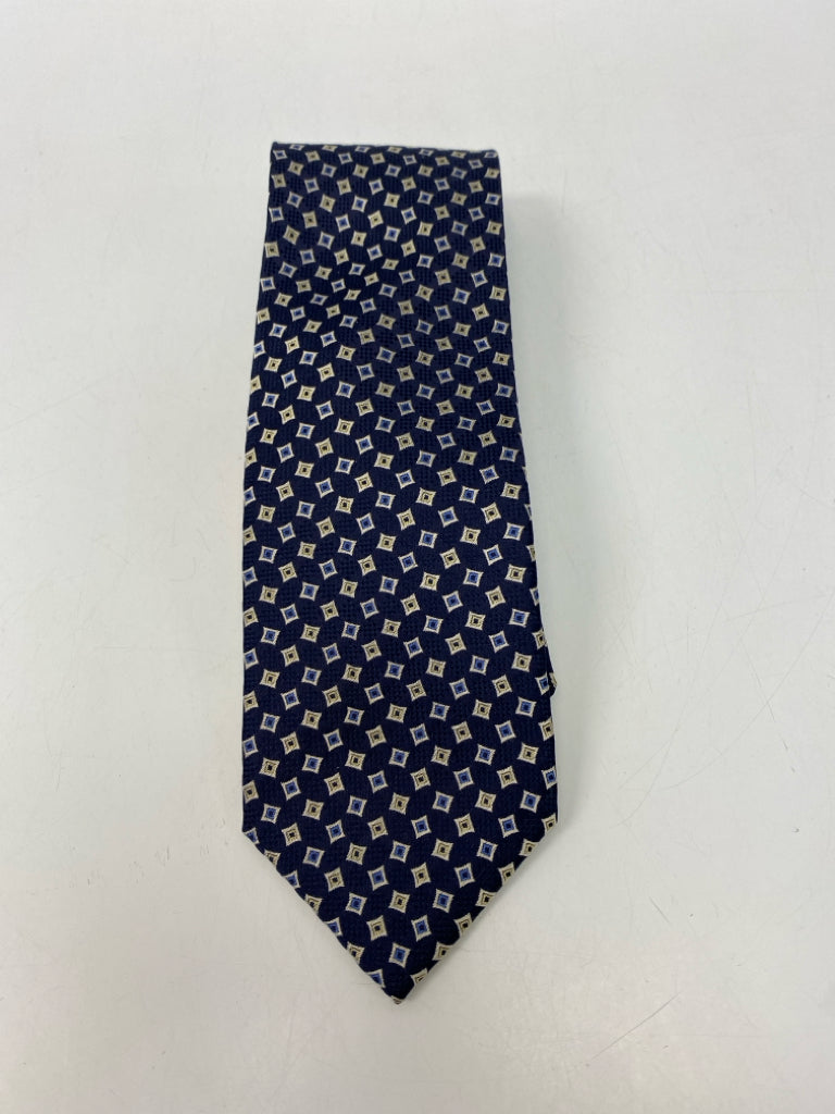 Navy Squares Silk Men&