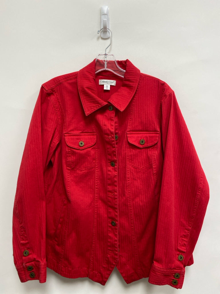 Coldwater Creek Size 18W Red Texture Denim Plus Size Jacket