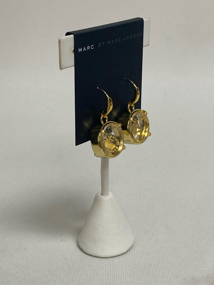 NWT Marc Jacobs Gold Color Clear Shapes Earrings