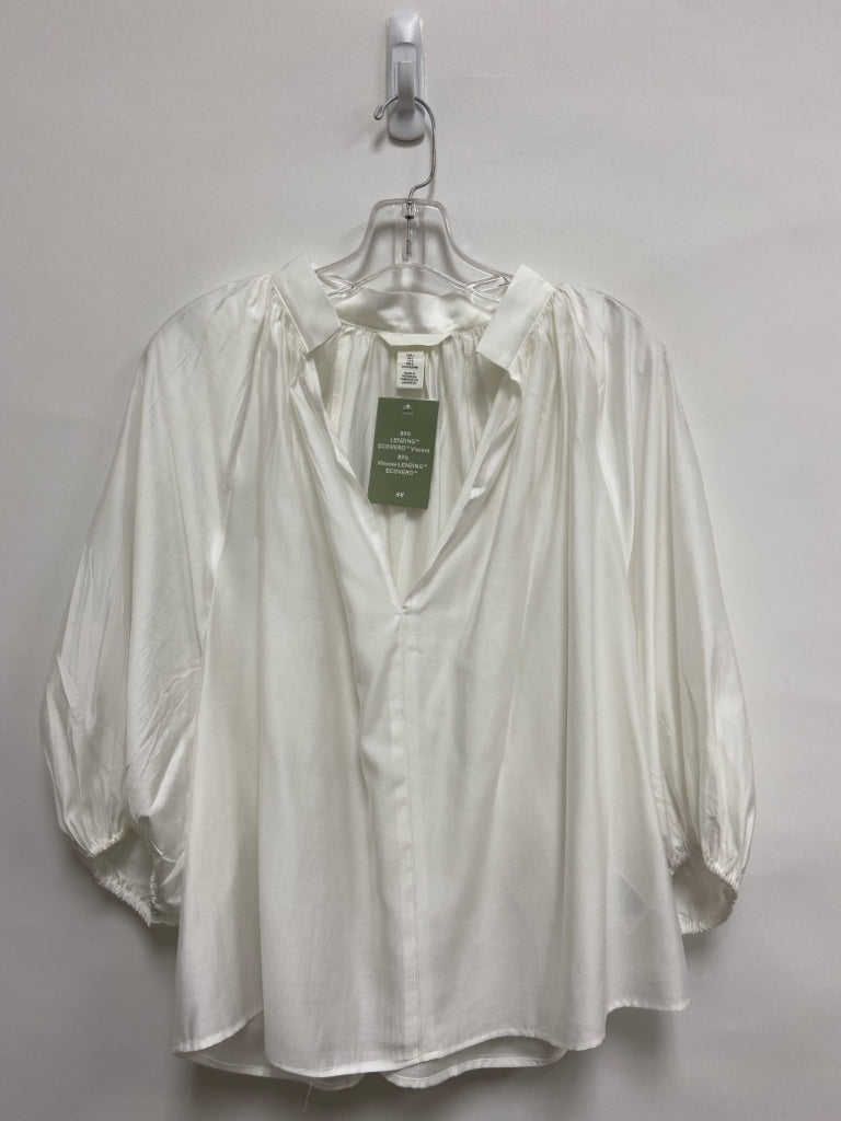 NWT H&amp;M Size L White Ladies Top