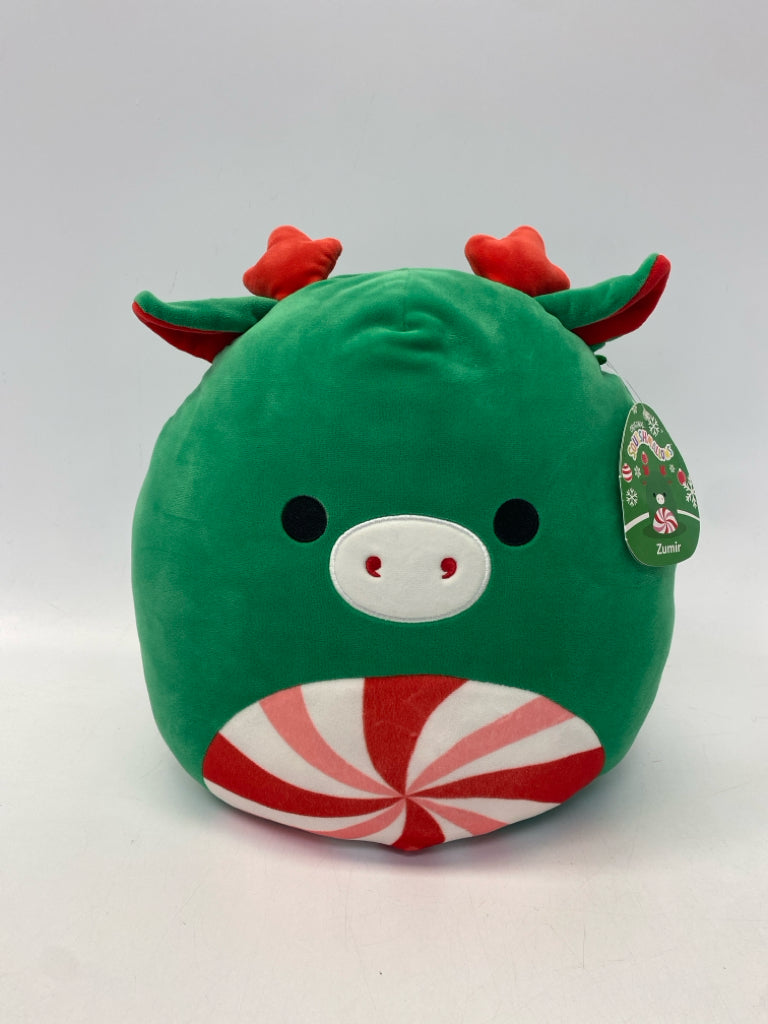 NWT Squishmallows Green Red/White Stuffed Animal