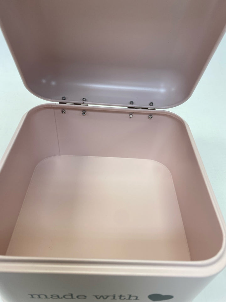 Pink Metal Storage Container