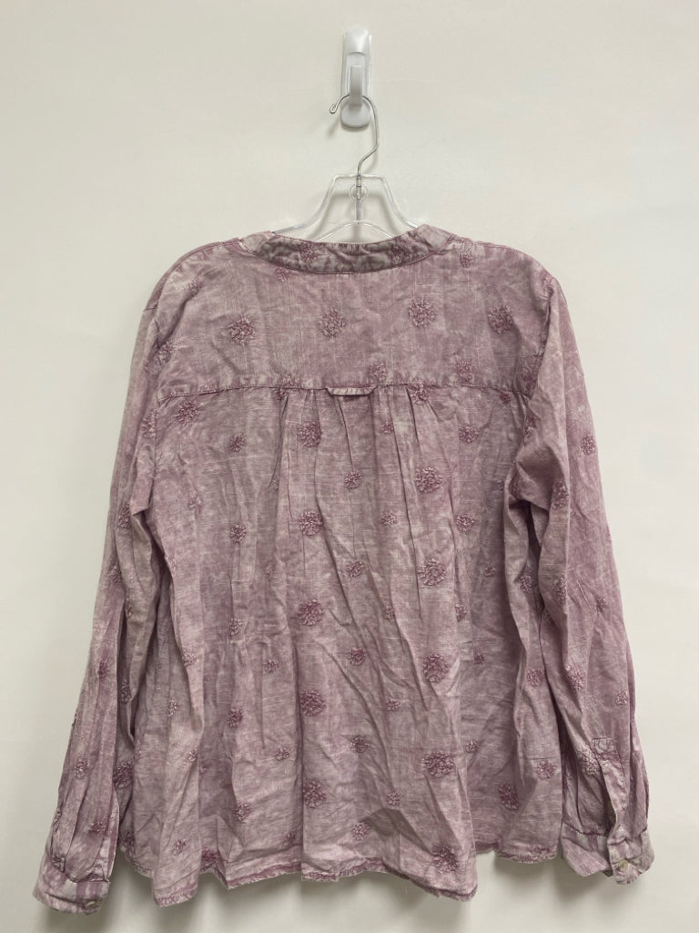 Pilcro and the Letterpress Size S Lilac White Mottled Button Up Ladies Top