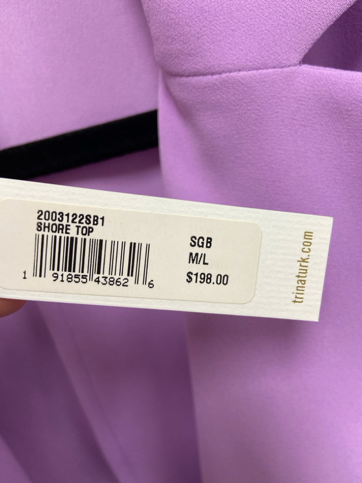 NWT Trina Turk Size M Lavender Batwing Ladies Top