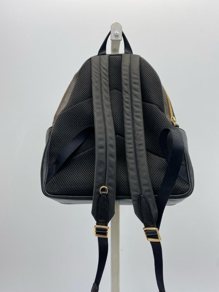 Coach Dark Brown Black Signature Backpack