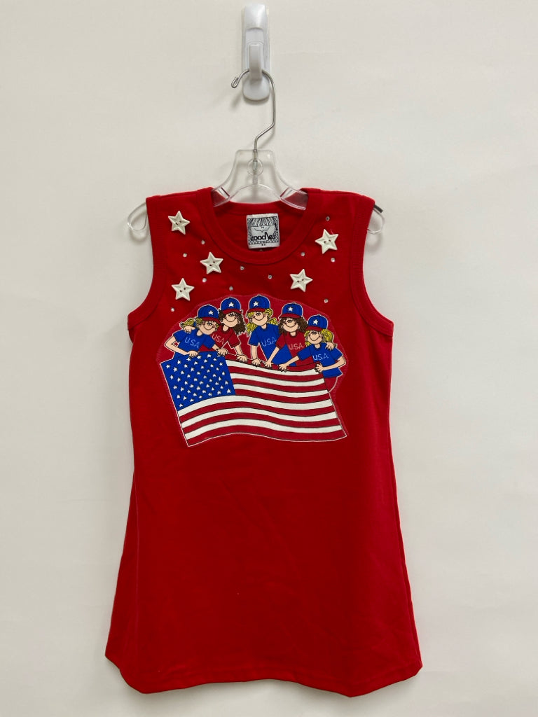 Zoodles SIZE 5/6 Red White/Blue American Flag Sleeveless Girl&