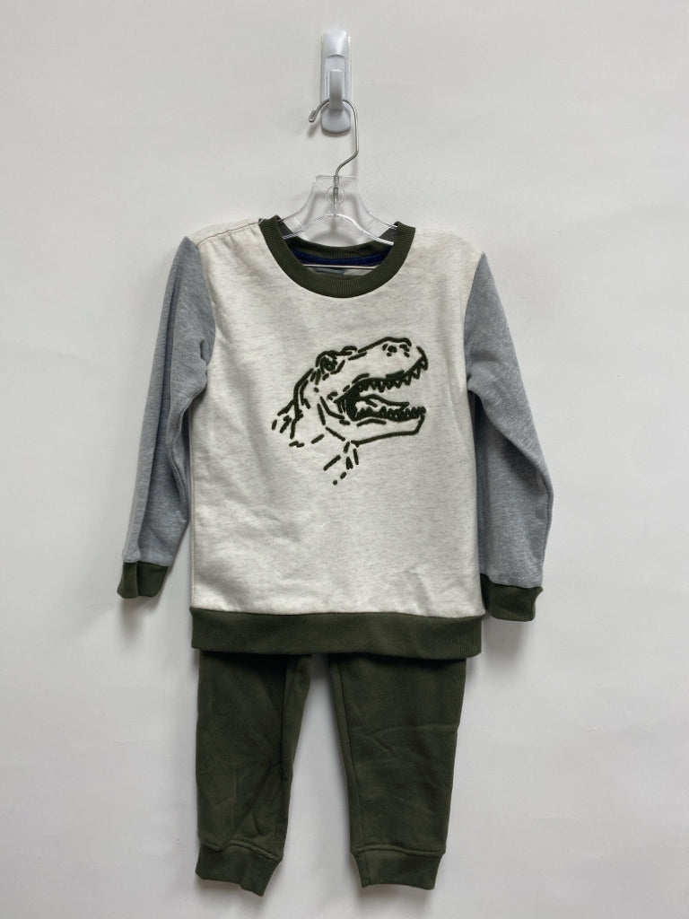 Tahari SIZE 4T Olive Gray Dinosaurs Boy&