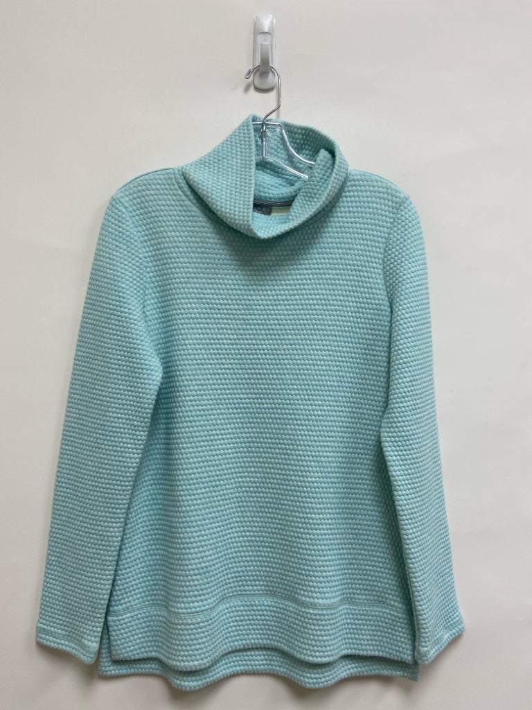 Talbots Size S Aqua Texture Cowl Neck Ladies Top