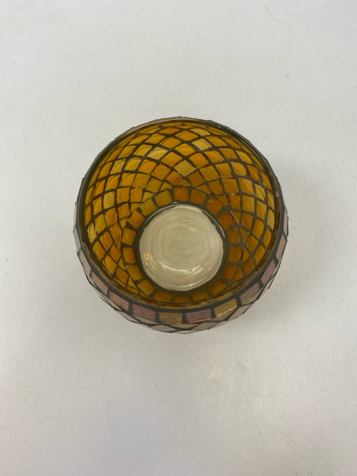 Amber Diamond Print Candleholder(s)