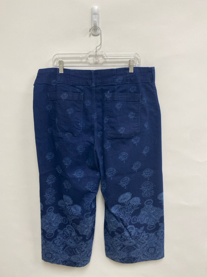 Maeve  SIZE  18W Dark Blue Flowers Plus Size Jeans