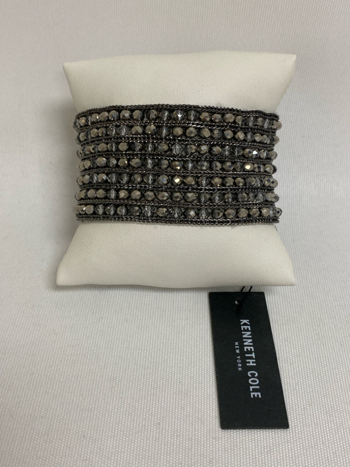 NWT Kenneth Cole Gray Clear Jeweled Bracelet