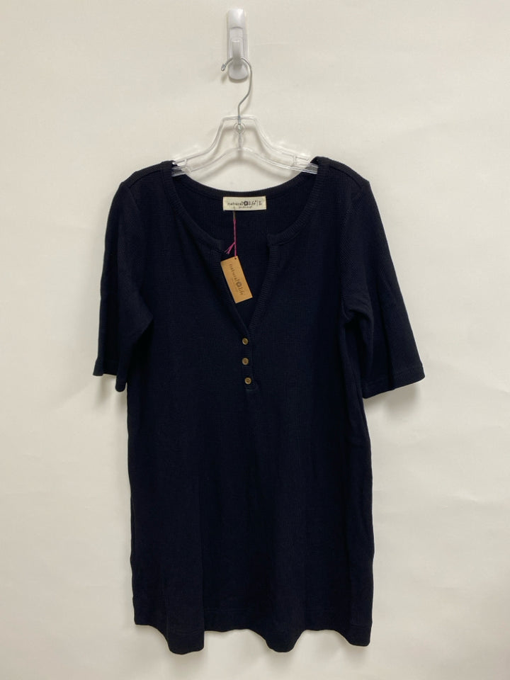 NWT Natural Life Size L Black Texture Ladies Dress
