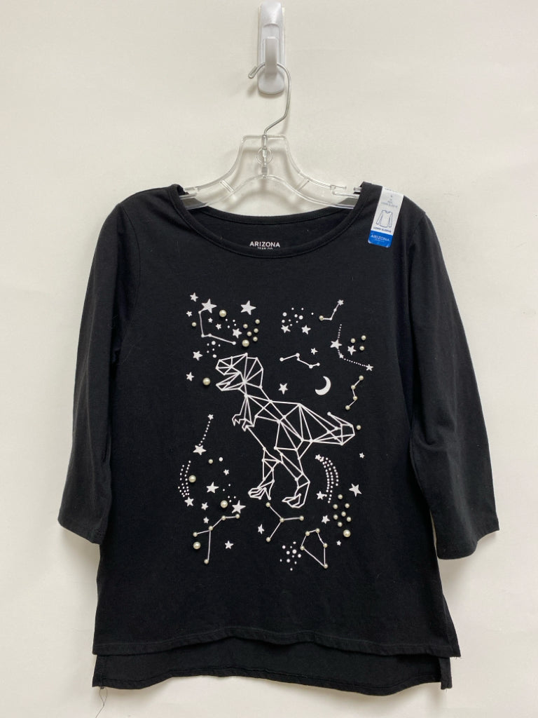 NWT Arizona SIZE 14 Black Moon/Stars 3/4 Sleeve Girl&
