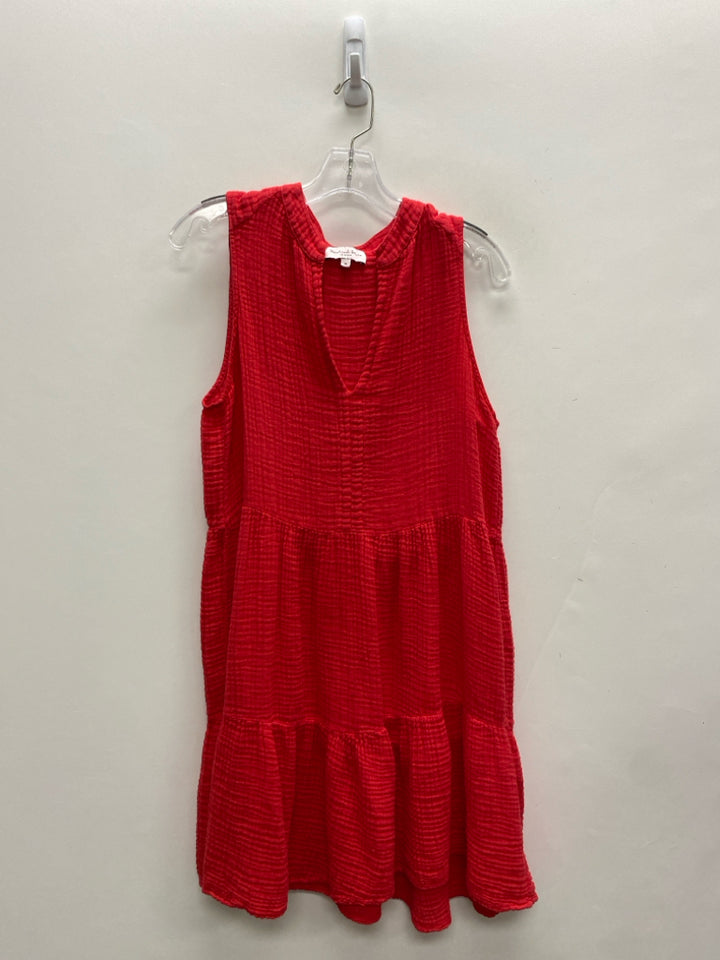 Michael Stars Size M Red Sleeveless Gauze Ladies Dress