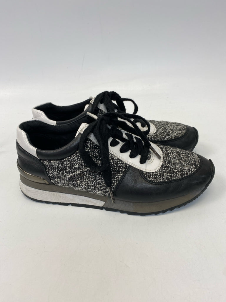 Michael Kors  Size 7.5 Black White Lace-up Sneakers