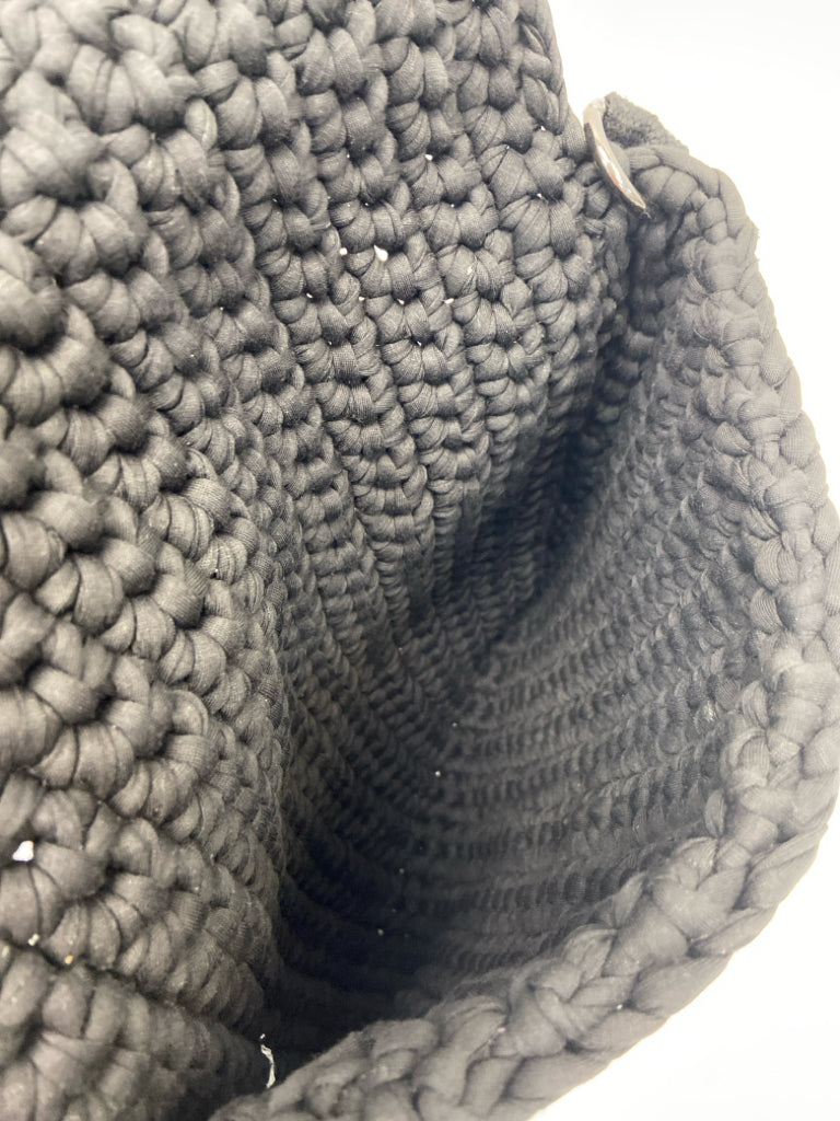 Black Woven Crochet Crossbody