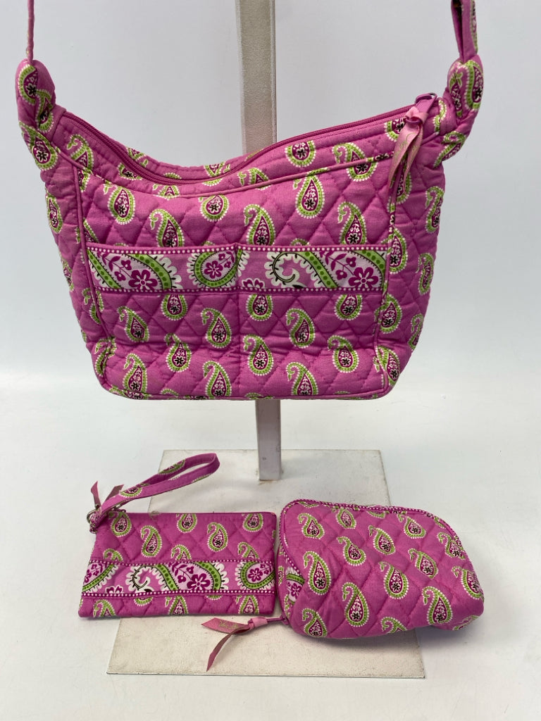Vera Bradley Pink Green Paisley Handbag