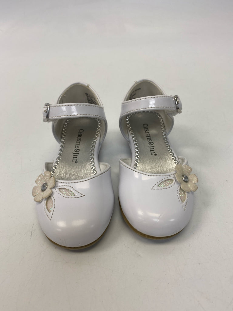 SIZE 5 White Flowers Patent Girl&