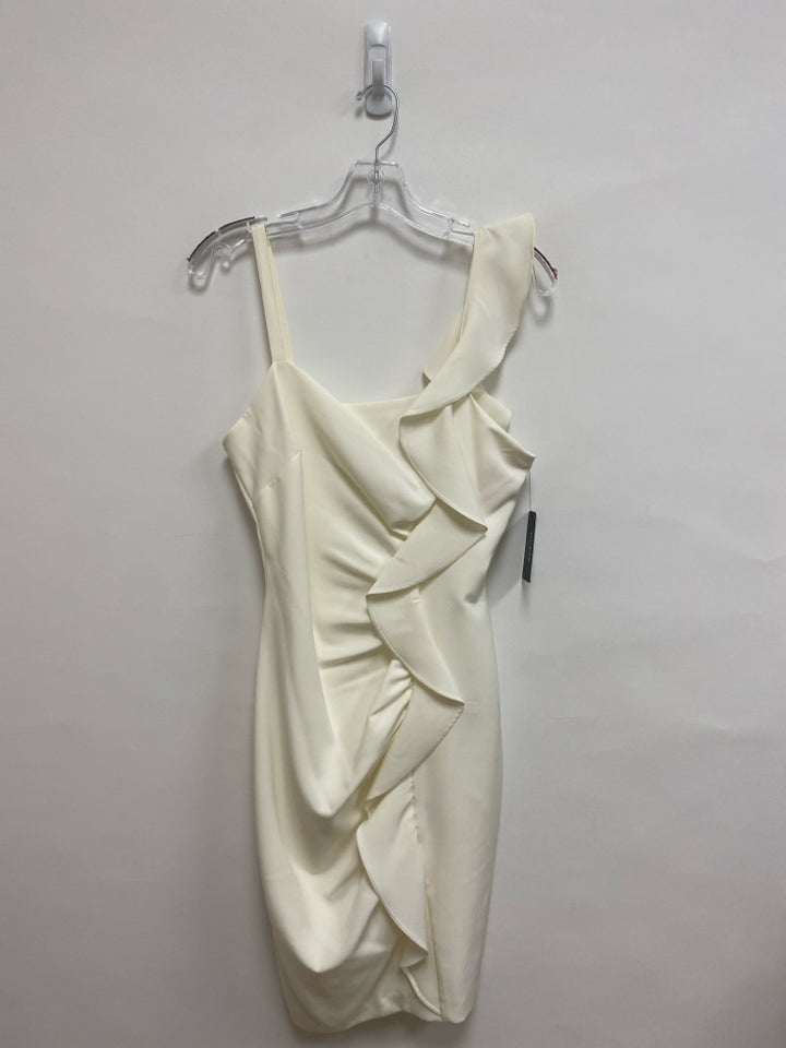 NWT Guess Size 6 White Ruffles Sleeveless Ladies Dress