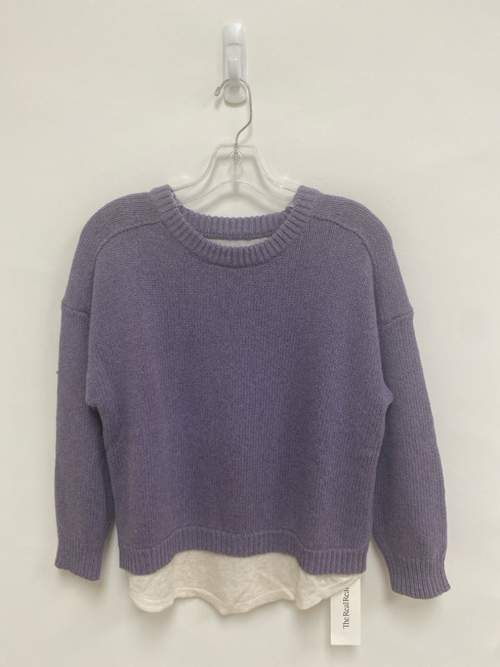 BROCHU WALKER Size XS Lavender White Wool Blend Ladies Sweater