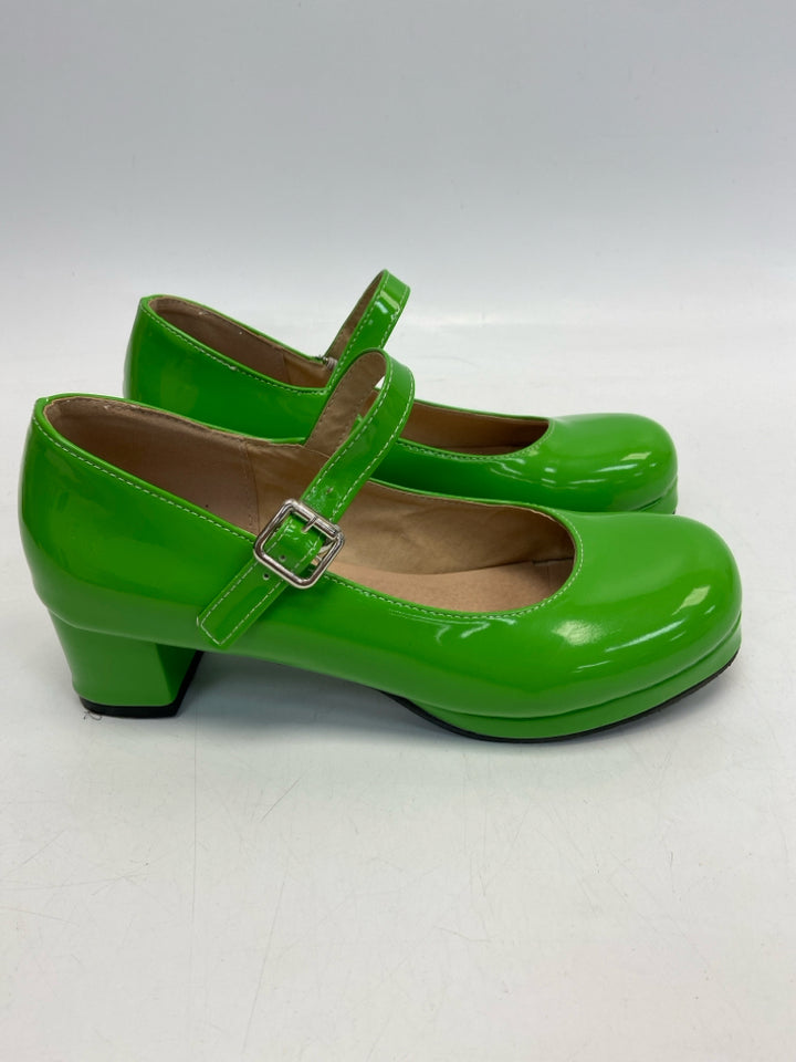Size 44 Lime Green Patent Heels
