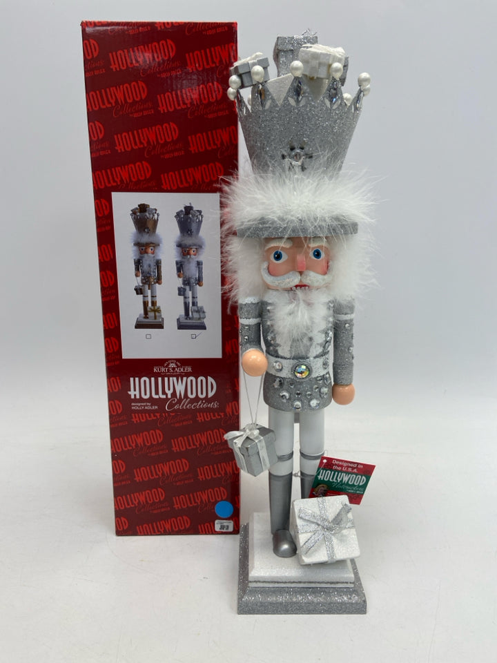 Kurt Adler Silver White Christmas