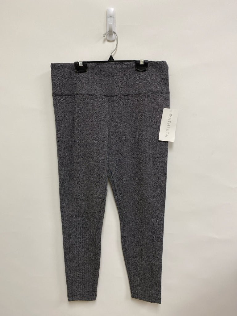 NWT Athleta Size L Black/White Herringbone Ladies Leggings
