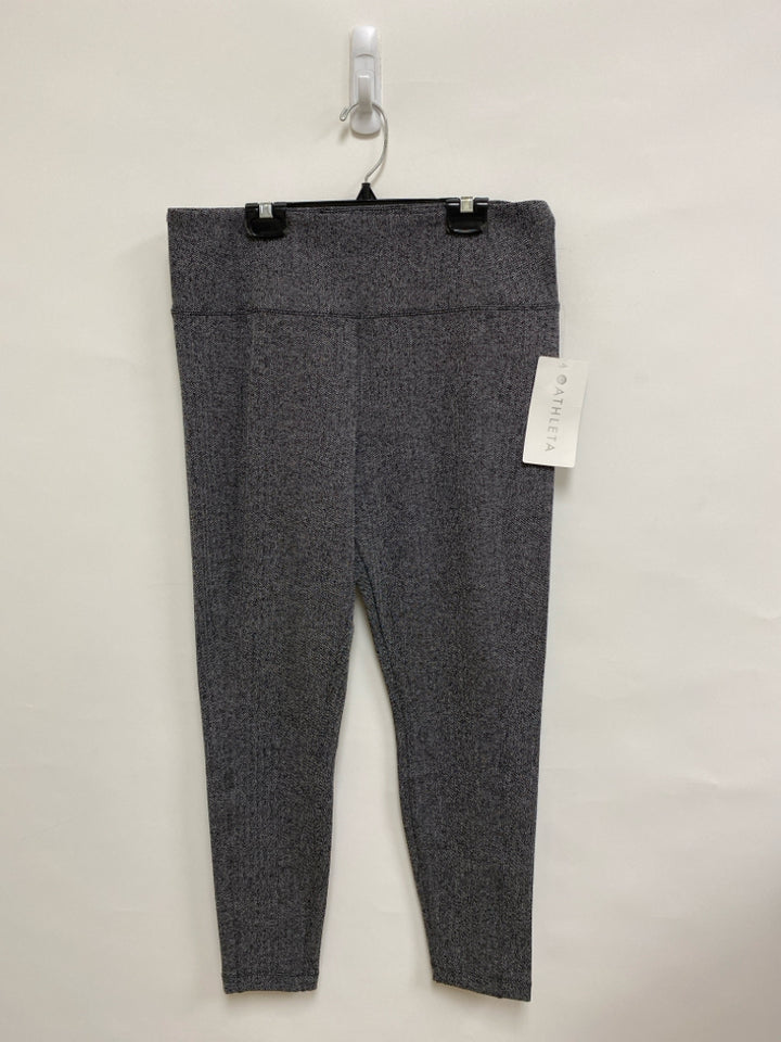 NWT Athleta Size L Black/White Herringbone Ladies Leggings