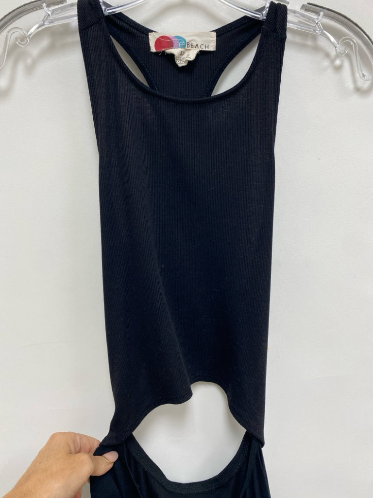 FP Beach Size S Black Ribbed Sleeveless Ladies Dress