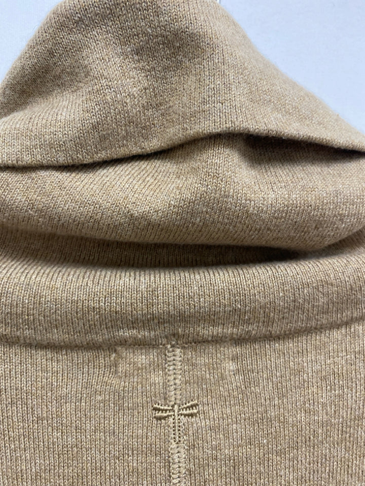 Tyler Boe Size L Tan Mottled Cowl Neck Ladies Sweater