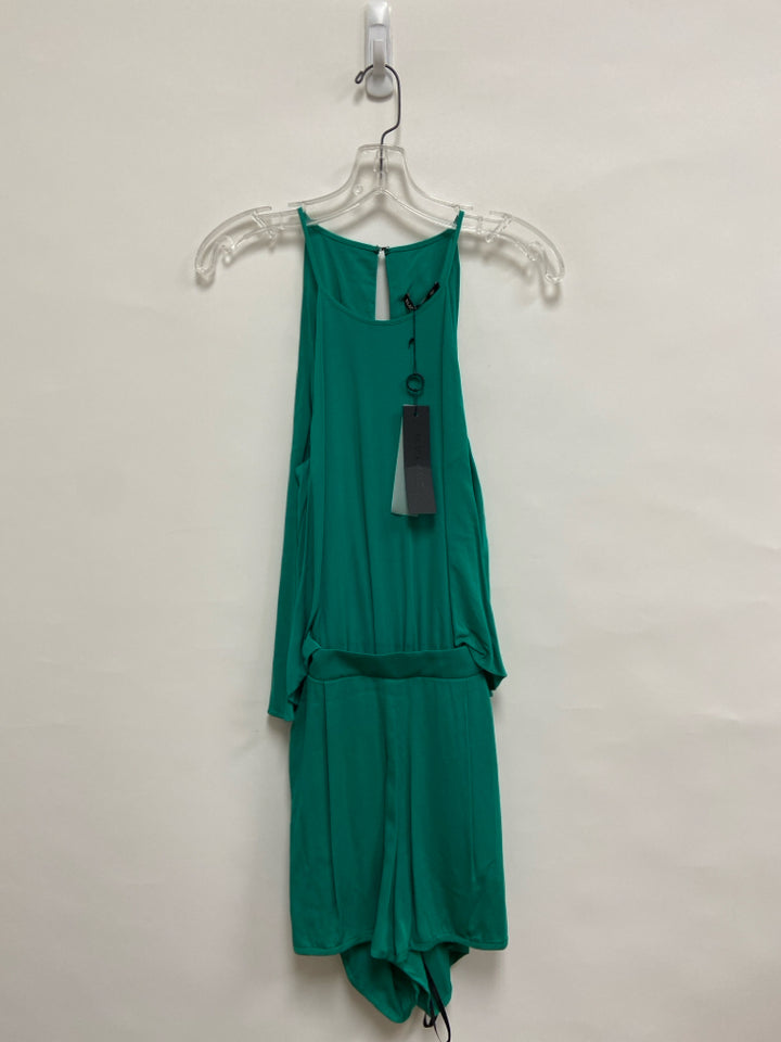 NWT Black Halo Size XS Green Sleeveless Ladies Romper