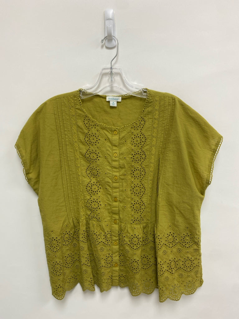 Sundance Size M Green Eyelet Ladies Top
