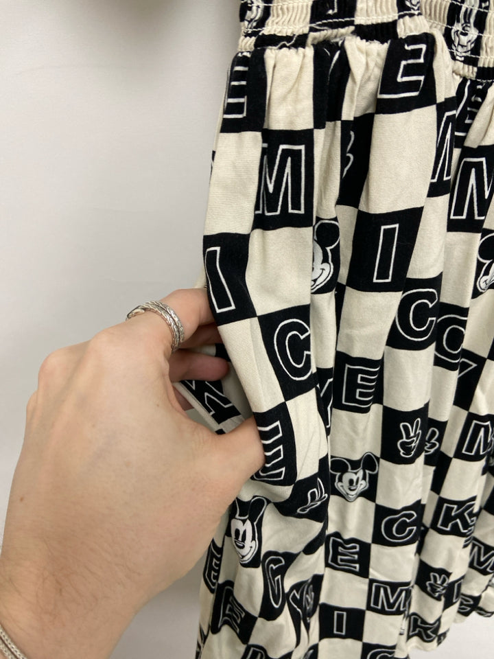 Disney Size XS White Black Checkered Ladies Dress