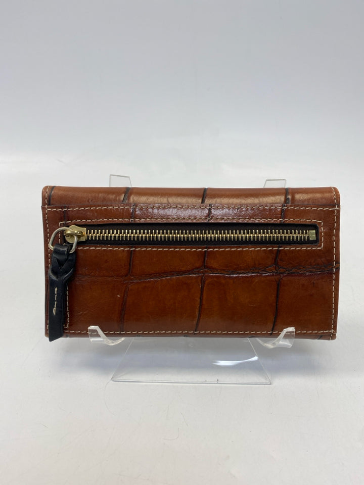 Dooney &amp; Bourke Brown Embossed Wallet