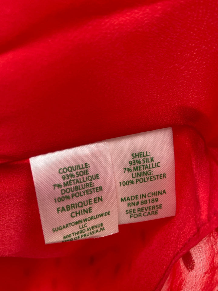 NWT LILLY PULITZER Size XS Red/Gold Dots Sleeveless Silk Blend Ladies Top
