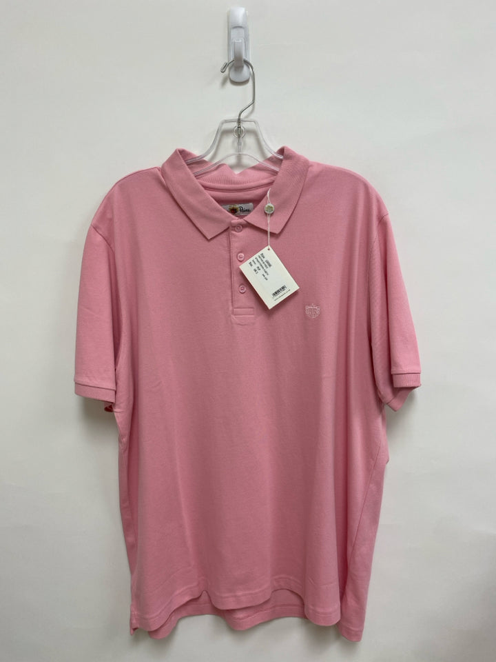 NWT Alan Paine Size XL Pink Polo Men&