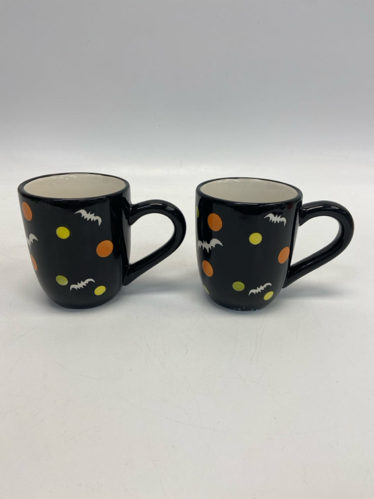 Black Multi Color Dots Halloween