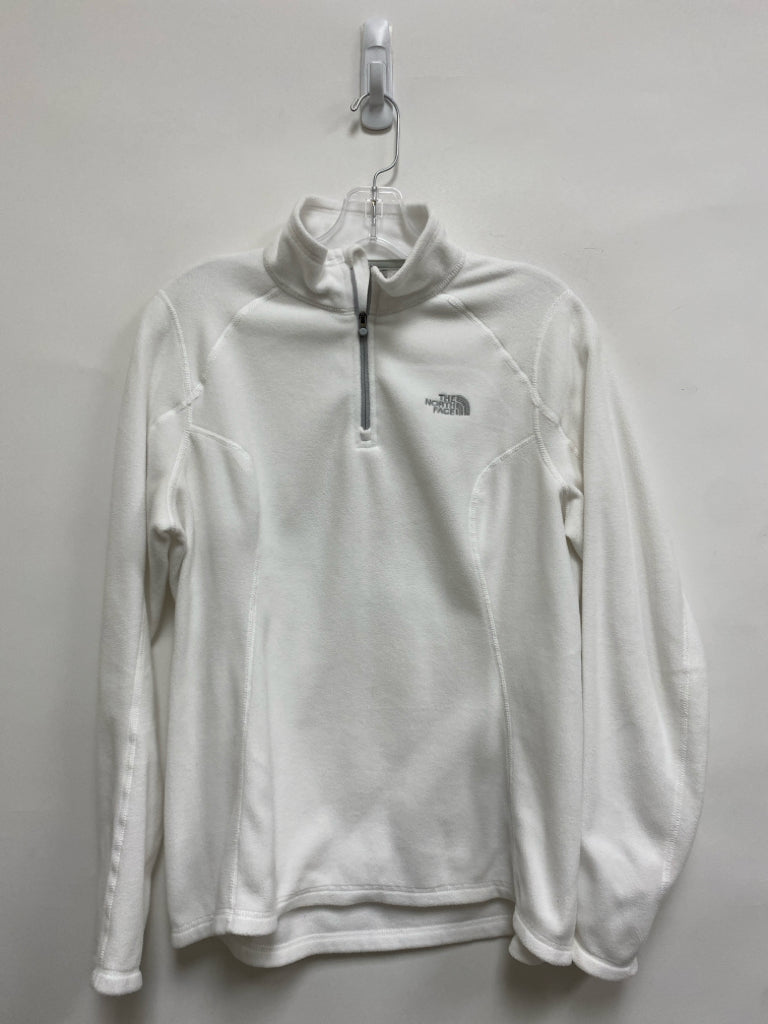 North Face Size M White Fleece Ladies Pullover