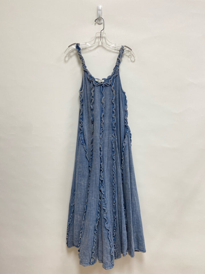 Oli &amp; Hali Size S Faded Blue Sleeveless Gauze Ladies Dress