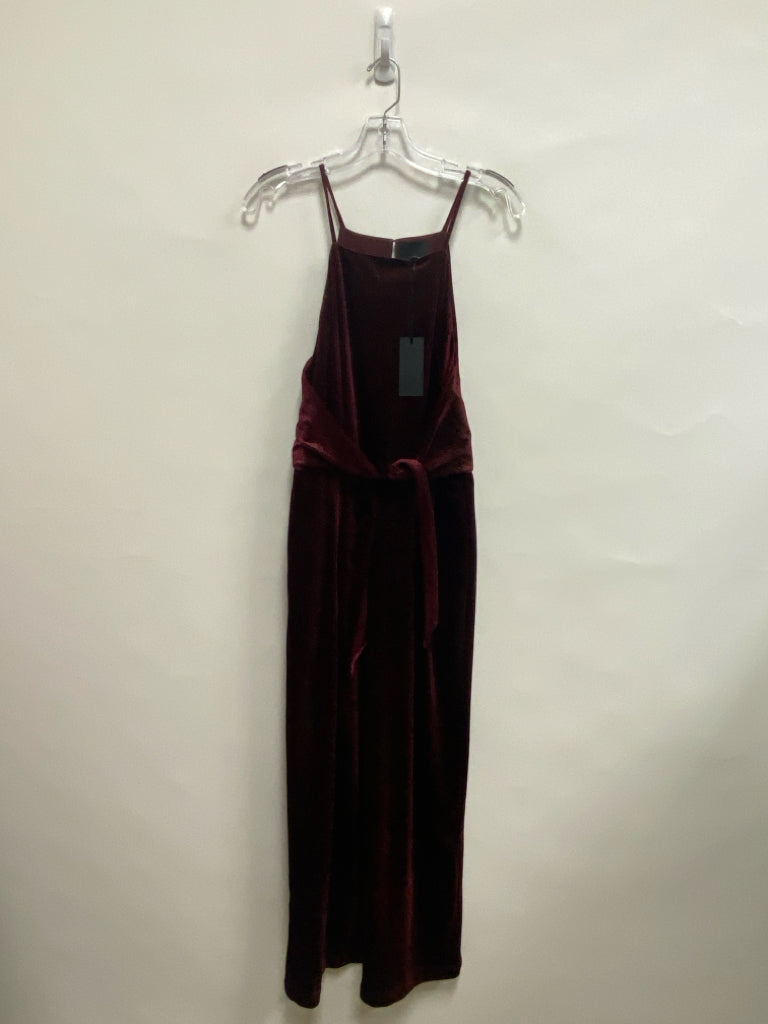 NWT Greylin Size XS Burgundy Gold Sleeveless Ladies Dress