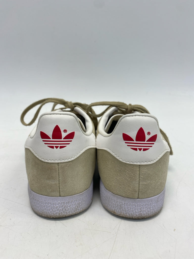 Adidas  Size 6.5 Tan White Lace-up Sneakers