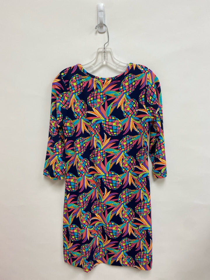 LuLu-B Size XS Navy Pink/Multi Pineapples Ladies Dress