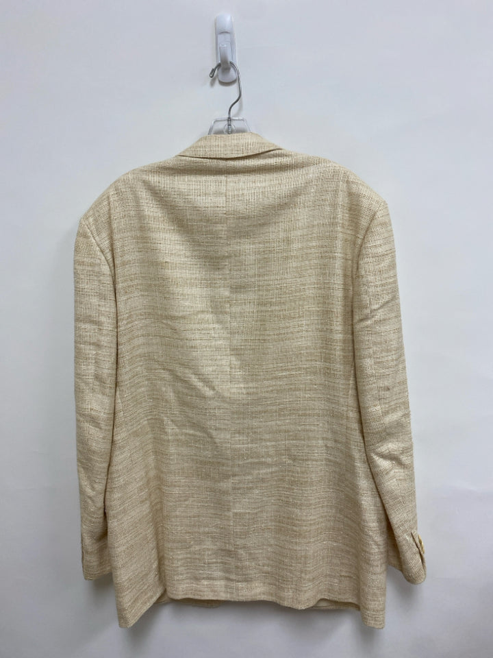 PAL ZILERI Size 54 Cream Tan Woven Silk Blend Men&