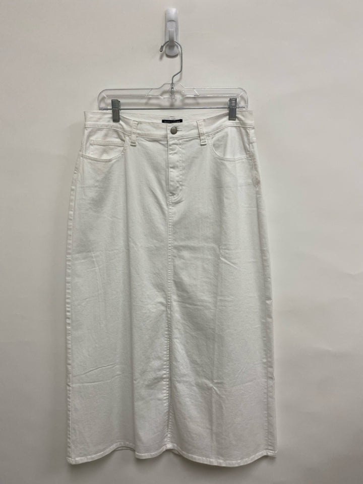 Eileen Fisher Size S White Denim Ladies Skirt